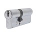 ERA 1 Star 6 Pin Kitemarked 90mm Euro Double Cylinder - 35 + 55mm - Satin Chrome - Keyed to Differ