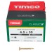 TIMCO Classic Pozi Countersunk Wood Screws - 4.5 x 35mm - Yellow Zinc - Pack of 200