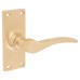 Hampstead Satin Brass Latch Door - Short Plate - Buckingham Range - 100 x 41mm