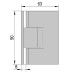 Bohle Bilbao Select Glass to Wall Shower Hinge - Single Sided - 8-12mm Glass - Polished Chrome