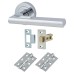 Exel Sophia Latch Door Handle on Rose Kit - Polished Chrome
