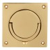 Exel Squash Court Flush Handle - 87 x 87 x 19mm - Polished Brass