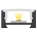 Integral LED Surface Mount Profile with Frosted Diffuser for LED Strip Light - 2000mm - Aluminium