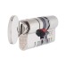 Yale 3 Star Anti-Snap Platinum 70mm Euro Thumbturn Cylinder - 35mm Turn + 35mm - Polished Nickel