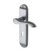 M Marcus Satin Chrome Scroll Keyhole Lock Door Handle - Aurora Range - 183 x 42mm