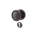 Exel Plastic Mortice/Rim Door Knob with Escutcheon - 51mm Rose Diameter - Black