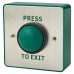 Press to Exit Green Dome Button - IP65 - 89 x 89 x 50mm - Single Pole
