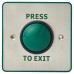 Press to Exit Green Dome Button - IP65 - 89 x 89 x 50mm - Single Pole