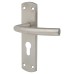 Exel Satin Stainless Steel Arched Euro Lock Door Handle - 172 x 44mm