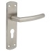 Exel Satin Stainless Steel Arched Euro Lock Door Handle - 172 x 44mm