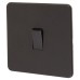 Knightsbridge 10AX 1 Gang Screwless Flat Plate Light Switch - Smoked Bronze 