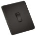 Knightsbridge 10AX 1 Gang Screwless Flat Plate Light Switch - Smoked Bronze 