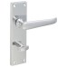 Exel Polished Chrome Victorian Straight Bathroom Door Handle - 155 x 42mm