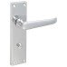 Exel Polished Chrome Victorian Straight Bathroom Door Handle - 155 x 42mm