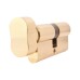 Yale 1 Star 6 Pin Kitemarked 70mm Euro Thumbturn Cylinder - 35mm Turn + 35mm - Polished Brass