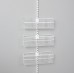 elfa Wardrobe & Wall Mounted Storage Kit - 1 x Twin Slot Wall Upright & 3 x Wire Baskets - White