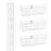 elfa Wardrobe & Wall Mounted Storage Kit - 1 x Twin Slot Wall Upright & 3 x Wire Baskets - White