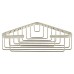Exel Small Corner Shower Soap Dish Basket - 63 x 255 x 195mm - Polished Stainless Steel 