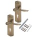 Exel Antique Brass Keyhole Lock Door Handle - Rome Range - 170 x 50mm