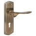 Exel Antique Brass Keyhole Lock Door Handle - Rome Range - 170 x 50mm