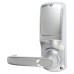 Codelocks CL5010 Digital Code Lock and Latch with Key Override - Brushed Steel