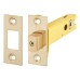 Exel 5mm Tubular Bathroom Deadbolt - 103mm Case - 82mm Backset - Square - PVD Brass