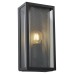 Forum Zink Cuba Outdoor Wall Lantern Light - IP44 - Anthracite with Silver Mesh Insert