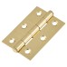 Exel Tubular Latch Pack - 57mm Backset - 3 x Fire Rated Button Tip Hinges - Polished Brass