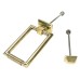 From The Anvil Brompton Rectangular Knurled Door Knocker - 145 x 90mm - Aged Brass