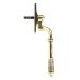 From The Anvil Reeded Locking Espagnolette Casement Window Handle - Left - Aged Brass