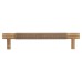 Alexander & Wilks Brunel 12mm Knurled T-Bar Cabinet Pull Handle - 128mm Centres - Antique Brass