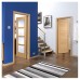 LPD Vancouver 4 Light Clear Glazed Pre-Finished Solid Internal FD30 Fire Door - 1981 x 838mm - Oak