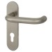 Exel Satin Stainless Steel 19mm Return to Door Euro Lock Door Handle - Radius - 72mm c/c