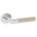 Serozzetta by Carlisle Brass Polished Chrome/Satin Nickel Lines Door Handles on Rose - Trend Range 