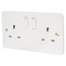 Exel 13A 2 Gang Double Pole Switched Socket - White 