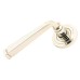 From The Anvil Polished Nickel Door Handles on Round Art Deco Rose - Avon Range 