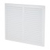 Louvre Vent - 271 x 247mm - 26500mm² Free Air Flow - White Plastic