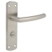 Exel Satin Stainless Steel Arched Bathroom Door Handle - 172 x 44mm