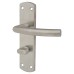 Exel Satin Stainless Steel Arched Bathroom Door Handle - 172 x 44mm