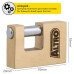 Exel Solid Brass Shutter Lock - 70mm Body - 16.5 x 22mm Shackle - Keyed to Differ
