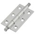 Solid Drawn Finial Butt Cabinet Hinge - 50 x 28 x 1.45mm - Satin Chrome - Pair