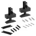 Emuca Zero Floor to Ceiling Fixings - Black - Each