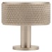 Carlisle Brass Knurled Radio Round Cabinet Knob - 35mm Diameter - Satin Nickel