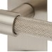 Exel Satin Nickel Knurled Bathroom Door Handle - Loxley Range - 150 x 50mm