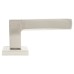 Exel Polished Nickel Door Handles on Square Rose - Dita Range 