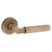 Burlington BUR30 Antique Brass Door Handles on Round Knurled Rose - Westminster Range 