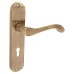 Exel Antique Brass Scroll Keyhole Lock Door Handle - Ancona Range - 180 x 39mm