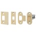 Exel Contract Bolt Through Tubular Latch - 67mm Case - 46mm Backset - Radius - Polished Brass