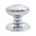 Exel Round Centre Door Knob with Stepped Rose - 80mm Rose Diameter - Polished Chrome