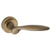Exel Antique Brass Door Handles on Round Rose - Lancaster Range 